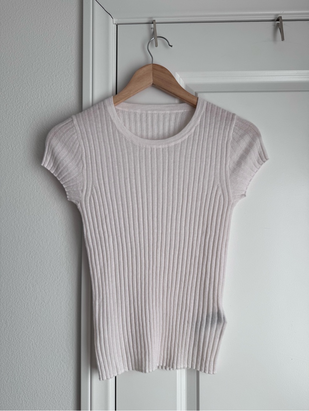 NWOT J Crew New Ribbed Featherweight Cashmere T Shirt Size XS